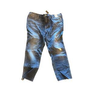 New J.Crew Vintage Straight Leg Jeans 9" Size 36 Distressed